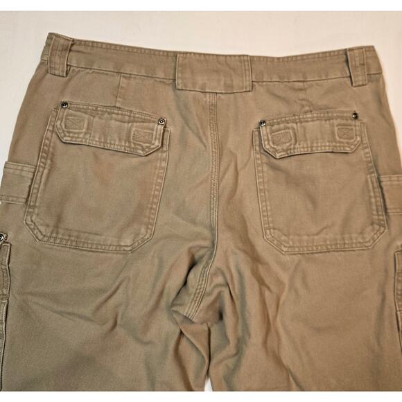 Duluth Trading Co Pants Mens 40x32 Khaki Tan Workwear Relaxed Fit Cargo READ - Picture 3 of 7